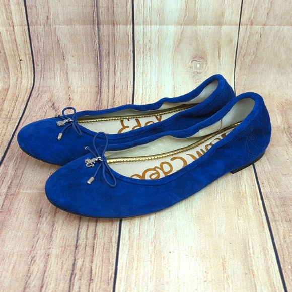 Sam Edelman Shoes - Sam Edelman Royal Blue Suede Felicia Ballet Flats Sz 7
